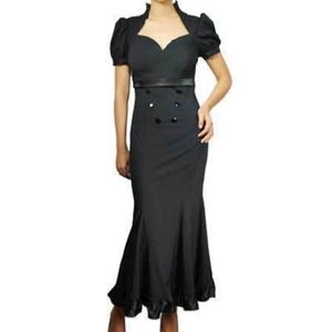 24/26 Black Wiggle Pin-up Dress Vintage Style 4X Plus Size